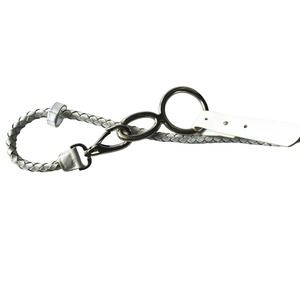 Womens White Braided Leather Leash Belt B77